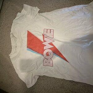 Rowdy Sprout White Tee with Red and Blue Graphic